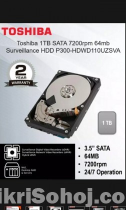 Toshiba 1TB Sata Desktop Hard Disk